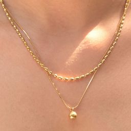 PALMONAS Gold-Plated Layered Necklace-57