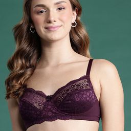 DressBerry Geometric Laced Full Coverage Bra-5