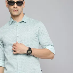 Flying Machine Slim Fit Geometric Self Designed Casual Shirt-image-33