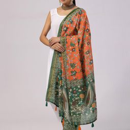 Kaizen TEXO FAB Kalamkari Printed Dupatta image 3