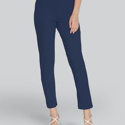 LYRA Women Blue Smart Solid Trouser-picture-18