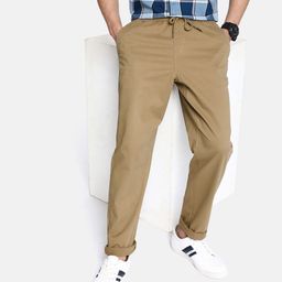 The Roadster Lifestyle Co. Men Khaki MCW Nostalgic Back to School Work To Lounge Trousers-image-98