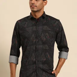 MANQ Men Smart Opaque Printed Casual Shirt-image-91