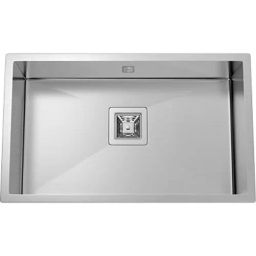 Hekken Single Bowl Kitchen Sink F Square with Overflow Series 30x18x9 inch International Satin Finish Stainless Steel, hék-Fsquare-7646-62