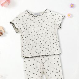 FOREVER FRIDAY Girls Floral Printed Round Neck Top With Trousers-picture-46