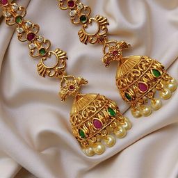 BlingNation Circular Jhumkas Earrings-0