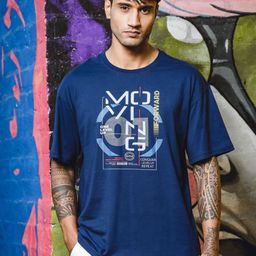 ONE SKY Men Typography Printed Round Neck Cotton Oversized T-shirt-image-89