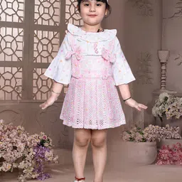 Little Needle Girls Bell Sleeves Peplum Dress-39