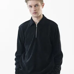 Snitch Textured Polo Collar T-Shirt-image-46