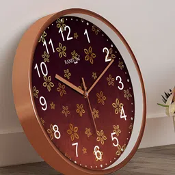 RANDOM Red & Brown Round Printed Wall Clock-3