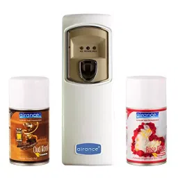 Airance Automatic Room Freshener Dispenser Machine with 250 ml Each Oud Wood & Rose Petals Fragrance Spray Bottle (Pack of 3)-41