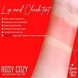 ROSY COZY Lip And Cheek Tint- 10 ml- Spicy Red 02 image 2