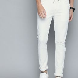Mast & Harbour Men White Skinny Fit Mid-Rise Clean Look Stretchable Jeans-image-18