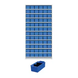 Universal UMASU28 White & Blue 12 Shelves 72 Bins Storage Rack-9