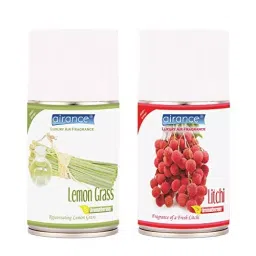 Airance 250 ml Each Lemon Grass & Litchi Fragrance Automatic Air Freshener Refill Perfume Spray (Pack of 2)-6