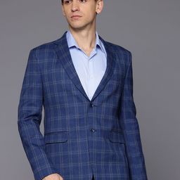 ESSAS club Slim-Fit Single-Breasted Checked Blazer-26