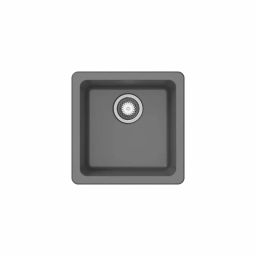Carysil 17x17 inch German Engineered Technology Basalt Grey Quartz Kitchen Sink (Neo Salsa - BG)-image-47