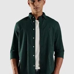 Tommy Hilfiger Men Micro Checks Checked Casual Shirt-picture-37