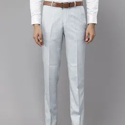 Park Avenue Men Checked Smart Fit Formal Trousers-image-74