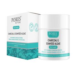 PORES Be Pure Set Of 3  Charcoal Clay Face Mask With Seaweed Algae-100g Each image 2