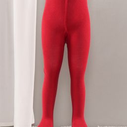 Cute Walk by Babyhug Full Length Anti-Bacterial Solid Tights - Red-picture-34