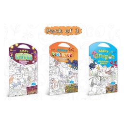 Gowoo Giant Circus Colouring Poster, Giant Dinosaur Colouring Poster and Giant Dragon Colouring Poster Combo Pack of 3 - Multicolor-27