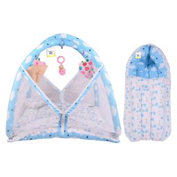 Toddylon Baby Bedding New Born Bed with Mosquito Net & Sleeping Bag Combo - Blue-20