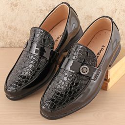 Pine Kids Slip On Party Wear Shoes - Black-picture-17