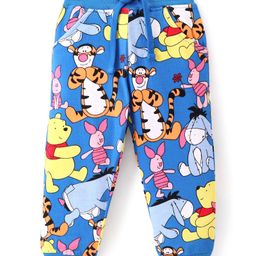 Babyhug Disney Cotton Looper Knit Full Length Lounge Pant With Winnie the Pooh Print - Blue-image-62
