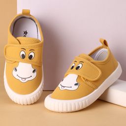 Cute Walk by Babyhug Casual Shoes with Velcro Closure Cow Print - Yellow-image-75