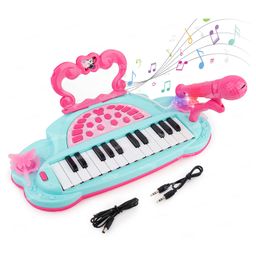 Toysire Minnie Mouse Piano keyboard toy with power option, recording and mic, electronic piano keyboard multi-function portable piano keyboard-17