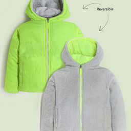 Cherry Crumble By Nitt Hyman Full Sleeves Solid Reversible Jacket - Multi Colour-image-12