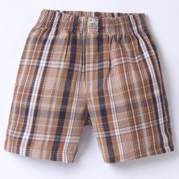 Noddy Cotton Checked Shorts - Khaki-image-45