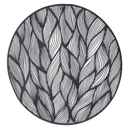 FABINALIV Set of 6 Floral Textured PVC Table Mats - Silver image 4