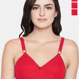 Bodycare Floral Full Coverage Lightly Padded T-Shirt Bra Pack of 3-picture-4
