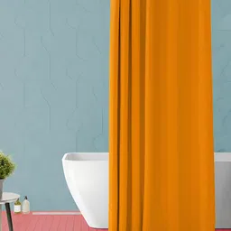 ArtzFolio Mustard Yellow Waterproof Shower Curtain-image-71
