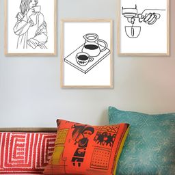 Kotart Brown & White 3 Pieces Wooden Abstract Printed Wall Art-picture-10