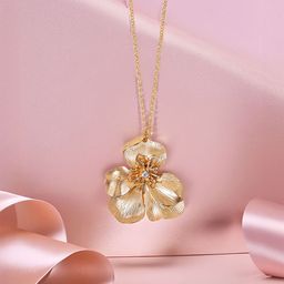 Accessorize Floral-Shaped Pendant With Chain-image-37