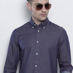 Tommy Hilfiger Men Blue & Red Polka Dots Printed Pure Cotton Slim Fit Casual Shirt-image-51