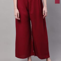 Valles365 by S.C. Women 2 Flared Ethnic Palazzos-image-36