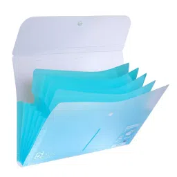 Solo A4 Foggy Blue Rectangular 5 Pocket Expanding Document Bag, EX502-38