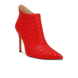 RAG & CO Women Embossed Concave Cut Ankle Boots-4