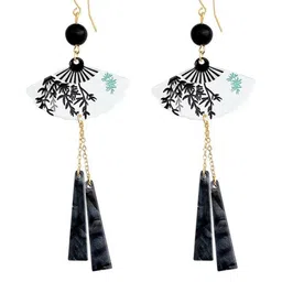 AKISON JEWELS Gold-Plated Contemporary Drop Earrings-image-35