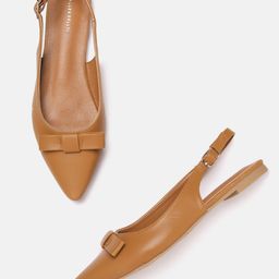 Allen Solly Women Tan Bows Detail Mules-picture-14