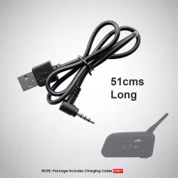 Amici Auto V6 and V6 Pro Charging Cable 51 cm Length For Helmet Intercom image 2