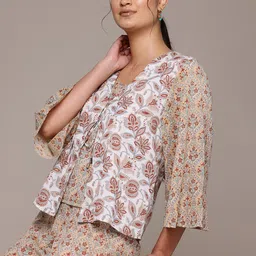 aarke Ritu Kumar Printed Pure Cotton Co-Ords with Shrug-39