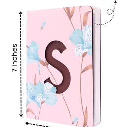 Doodle Pink & Brown Initial S Monogram Soft Bound Diary image 2