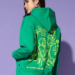 GRIFFEL Women Hooded Printed Sweatshirt-image-63