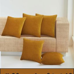IVAZA Unisex Yellow Cushion Covers-10