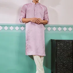 VASTRAMAY Men Ethnic Motifs Embroidered Regular Beads and Stones Kurta with Pyjamas-20